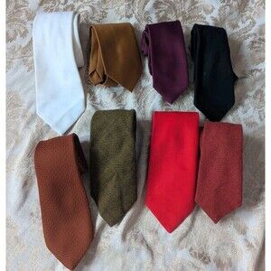 8 Men's Plain Ties Wool Tie Knit Knitted Tie Necktie Slim Skinny Woven Fashion
